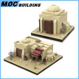 MOC-Modular Model Building Blocks, Famosa Cena De Série De Filme, Desert House, Pub, DIY Montagem De Tijolos, Brinquedos Criativos, Coleção Presentes - Image 3