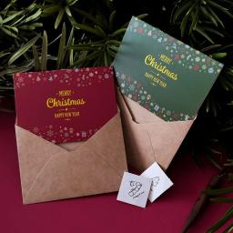 6 conjuntos de cartões de natal vintage, cartões de presente, capa de natal, presente de ano novo - Image 2