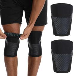 Joelheira neoprene para levantamento de peso, suporte para treinamento de força com favo de mel, silicone antiderrapante, homens e mulheres, 7mm - Image 1