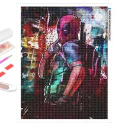5d diy pintura diamante deadpool kits de ponto cruz cheio diamante bordado personagens de filme mosaico imagem arte strass decoração - Image 2