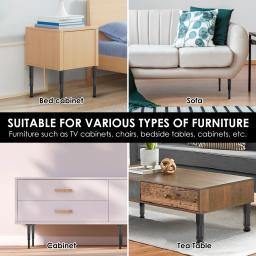 Altura ajustável Móveis Suporte Pés, Pés de Mesa, Sofá Cama Quadro, Suporte Rolamento, 38cm, 4 8 12Pcs - Image 6