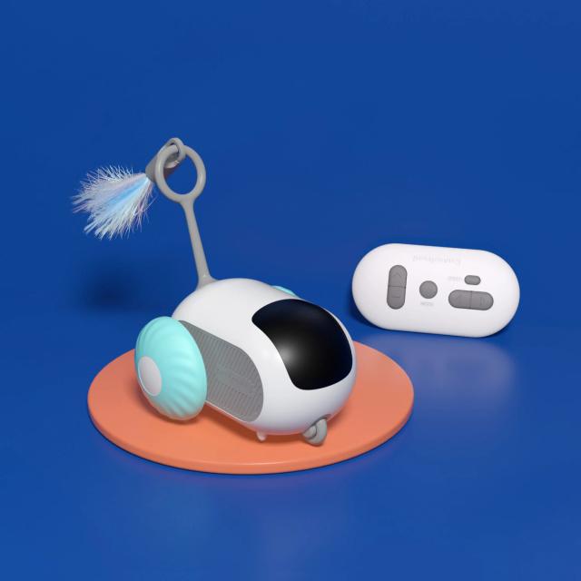 Brinquedo Interativo Inteligente para Gatos e Cães: Carro e Bola com Movimento Automático e Controle Remoto para Entretenimento Indoor