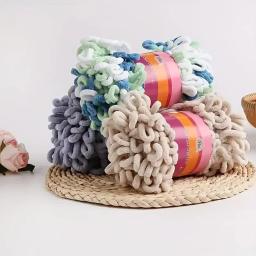 Fio de laço de dedo 100% poliéster – Lã grossa artesanal para crochê de tricô DIY, perfeito para fazer cobertores e arte de malha - Image 3