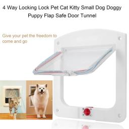 Intempéries Porta Interior Flap para Pet, 4 Way Locking, Cat Flap, Adequado para Janela, Doggie, 4 W, 4 W - Image 4