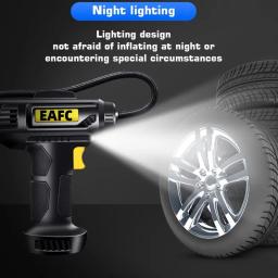 Bomba de ar portátil do carro com luz LED, Inflator Digital para motocicletas, bicicleta, barco, compressor, 12V - Image 5
