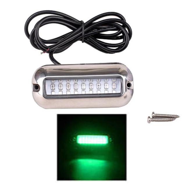 Iluminação Subaquática LED IP68 para Barcos de Navegação - Luz Transom de 50W/80W, Ideal para Pontões e Marinhas