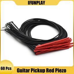 60 pces captador vermelho sob-sela filme piezo passivo captador para guitarra acústica ukulele guitarra acessórios - Image 1