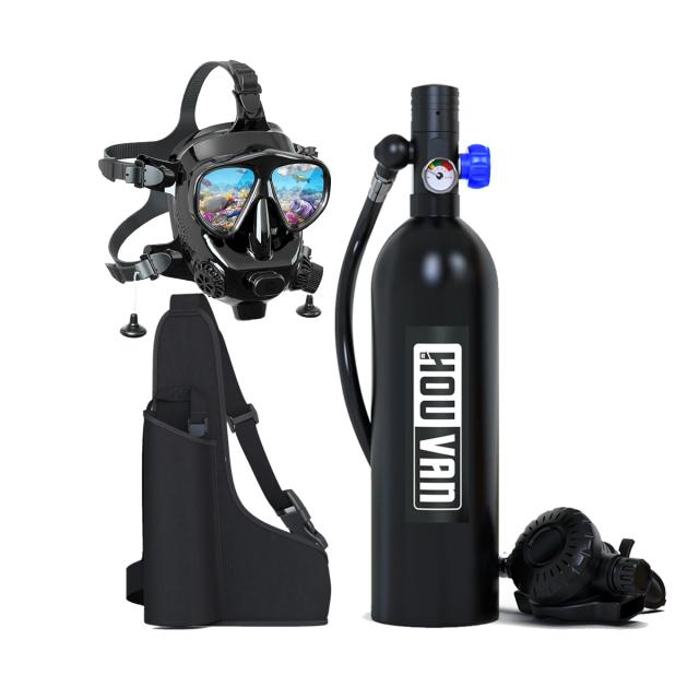 Houvan S400Plus 1L Conjunto de Tanque de Mergulho com Máscara Facial Completa M8058