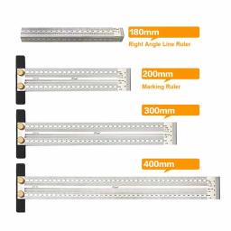 Aço inoxidável Precision Marking T-Rule, Tipo T Hole Ruler, Scribing Gauge, Marcação Ferramenta de Medição, Carpintaria, 200mm, 300mm, 400mm - Image 6