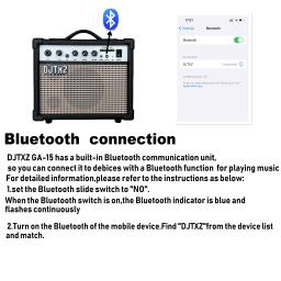 Amplificador de guitarra elétrica, amplificador de instrumento com função Bluetooth, som da guitarra, 4 cores para escolher - Image 5