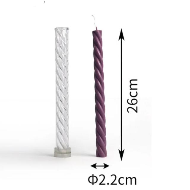Molde de Vela de Pólo Longo em Plástico para Artesanato DIY com Argila