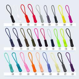 10pçs cordão colorido de zíper puxador de zíper de alta qualidade substituto de fecho para bolsa de viagem, clipe de fecho para terminais, peças de vestuário esportivos - Image 1