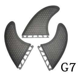 Bilong futures plug prancha de surf barbatanas propulsor tri fin conjunto g7 tamanho fibra de vidro favo de mel com carbono quillas surf fin surf - Image 5