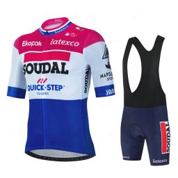 Soudal conjuntos de camisa de ciclismo de passo rápido manga curta verão frança roupas de bicicleta de corrida respirável mtb bib terno ciclismo - Image 6