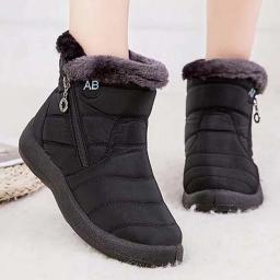 Botas femininas de neve confortáveis botas femininas à prova dwaterproof água sapatos com zíper mulher pele macia botas de inverno botas mujer - Image 4