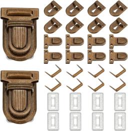10 conjuntos de fechaduras de pressão de bolsa de ferro, fecho para bolsa de couro, fecho para bolsa de mão diy, ferragens de mala, antigo - Image 1