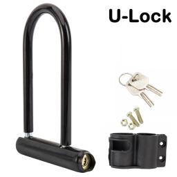 Bicicleta U Lock com chave, Road Bike Wheel Lock, Anti-Roubo de Segurança, Acessórios de ciclismo, motocicleta, Scooter, MTB - Image 1