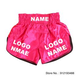 Shorts de Boxe com logotipo personalizado para homens e mulheres, roupas de artes marciais, calças Kickboxing Muay Thai, luta personalizada, ginásio, crianças, menino, menina - Image 5