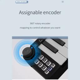 Mini USB MIDI teclado controlador com acordes inteligentes, modos de escala, arpejador para produção musical, 25 teclas - Image 4