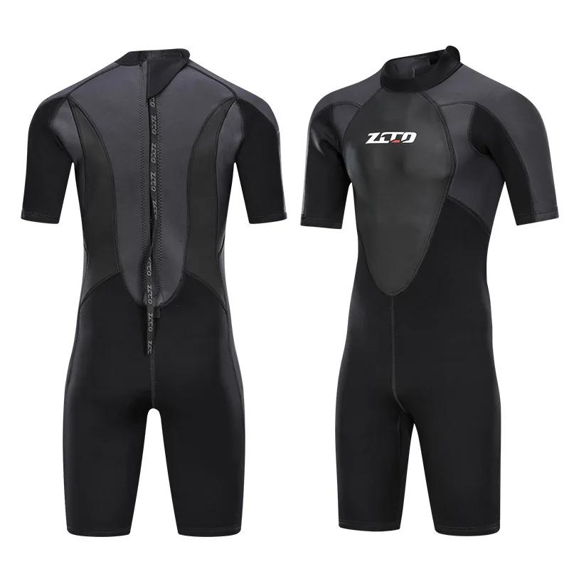 Neoprene manga curta ou longa wetsuit, mergulho, wetsuit caça submarina, zíper traseiro, terno de surf, quente em água fria, mergulho, 3mm - Image 1