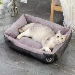 Grande impermeável Pet Bed, casa de cachorro confortável quente, ninho de algodão macio PP, Dog Basket Mat, Universal - Image 3