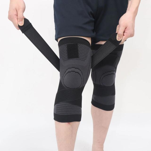 Joelheiras Elásticas Pressurizadas para Homens - Suporte Esportivo Ideal para Basquete e Voleibol, Novo Equipamento Fitness, 1 Unidade