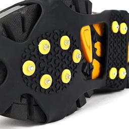 Chuteiras anti-derrapantes Crampon para homens e mulheres, garra de gelo da neve, picos de escalada, sapato esportivo, botas de neve, apertos antiderrapantes, 10-Studs, 1 par - Image 4