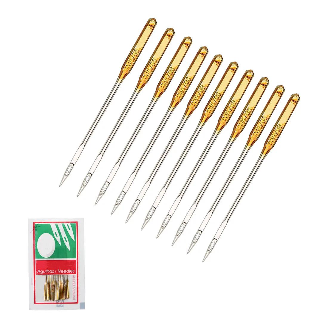 Agulhas de Máquina de Costura Doméstica, Agulha de Máquina de Costura para o Irmão Cantor Janome Juki Também Fit Velho, Durável, 10 Pcs/Set - Image 1
