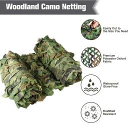 Caça camuflagem net, 10m x 1.5m 4m x 6m, para treinamento na floresta, guarda-sol, redes de malha para camping, abrigo do sol, cobertura de carro - Image 2