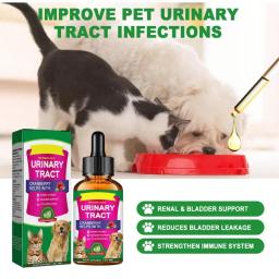 Pet UTI Poderosas Gotas de Bexiga, Cuidados Urinários, Suprimentos Multifuncionais para Tratamento Cranberry, Cães e Gatos, 60ml - Image 3