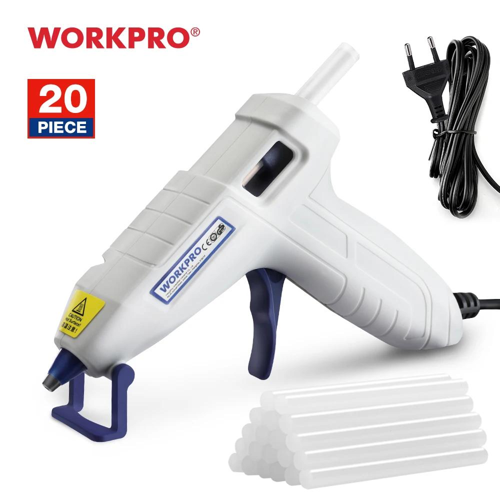 Workpro 30w pistola de cola quente 3.6v silicone pistola de cola de derretimento quente com 20 pçs premium cola varas para diy artesanato artes diy ferramentas - Image 1
