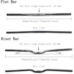 Bucklos alumínio mtb guiador ultraleve 25.4/31.8mm mountain bike plana/barra riser 660mm 720mm 780mm guiador da bicicleta parte - Image 3