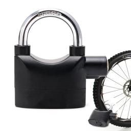 Black Waterproof Siren Alarm Cadeado Alarme Lock para Motocicleta Bicicleta Segurança Perfeita com 110dB Alarme - Image 2
