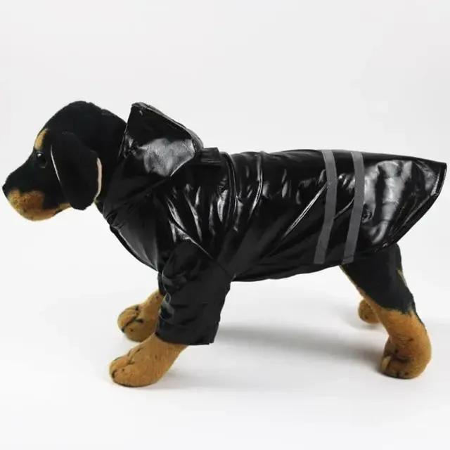 Casaco Impermeável com Capuz e Tira Reflexiva para Cães, Roupas Respiráveis e Confortáveis para Filhotes em Dias de Chuva