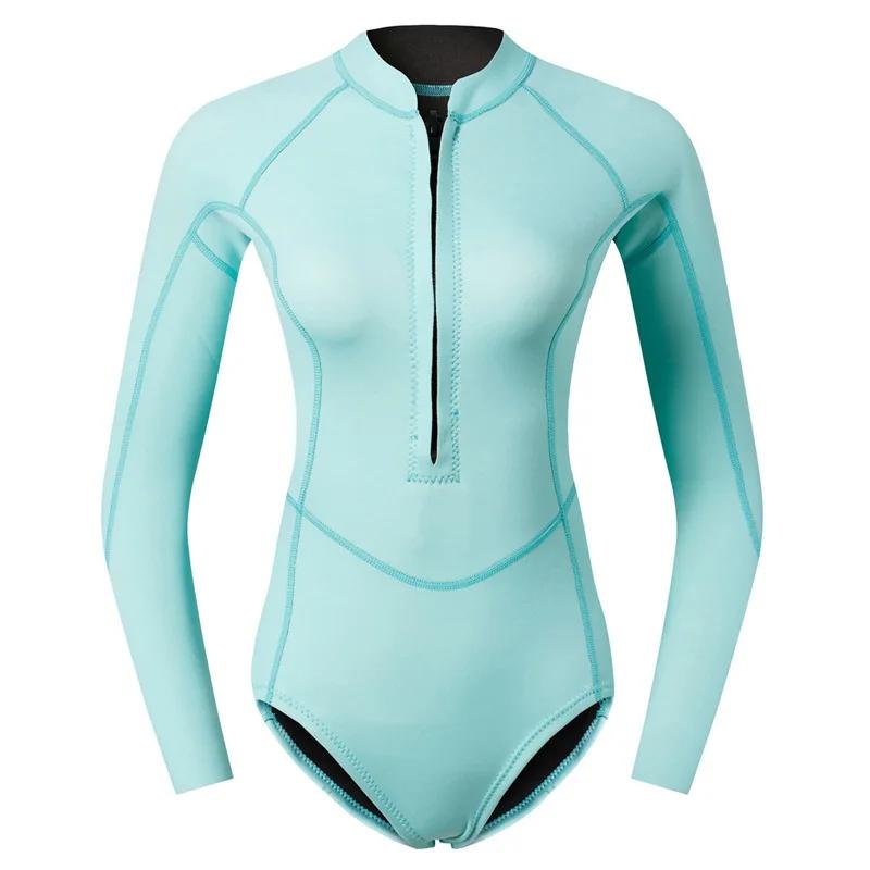 Fatos de mergulho de neoprene feminino, manter aquecido, mergulho, esportes aquáticos, pesca submarina, surf, roupa de mergulho, banho, 2mm, 2024 - Image 1