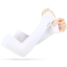 Capas de braço anti-UV para homens e mulheres, luvas de ciclismo sem dedos, esporte de verão, seda gelada, lenço frio - Image 5