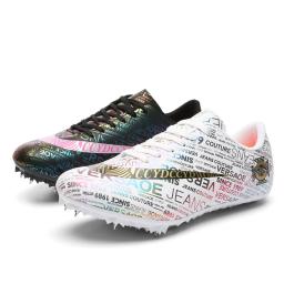 Tênis de corrida Spike para homens e mulheres, treinamento de atletismo, tênis de atleta, jornal de unhas, Graffiti, infantil - Image 1