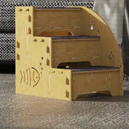Escada de madeira Pet Escalada para Gato e Cão, Sofá Passos, Home Supplies, Montar Parkour, Cat Toys, Drop Shipping - Image 6