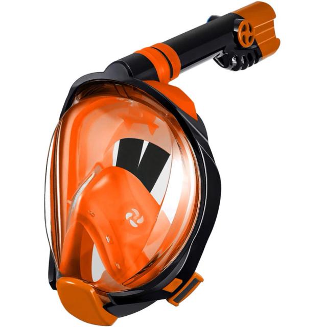 Máscara de Mergulho Completa com Snorkel - Correia de Liberação Rápida e Silicone Líquido de Alta Qualidade