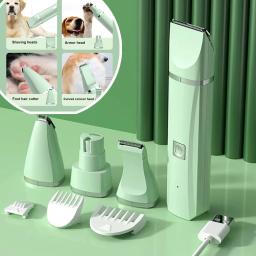 Aparador de pêlos elétrico multifuncional para animais, ferramentas de higiene para cães e gatos, ferramenta profissional para unhas recarregável com baixo ruído, 4 em 1 - Image 1