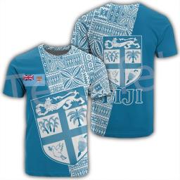 Tribo polinésia tartaruga bandeira fiji rugby 3d impressão topo verão rua casual diversão masculino e feminino em torno do pescoço manga curta camiseta - Image 2