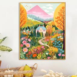 DIY Paint by Numbers Kit para Adultos, Arte em Canvas, Pintura a Óleo Digital, Sem Moldura, Montanha, Acrílico, Home Decor, Presente - Image 4
