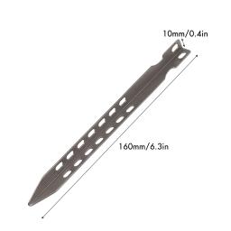 TOMSHOO-Pegs De Barraca De Acampamento, Pegs Ultraleves, Estacas De Titânio À Prova De Vento, Caminhada Ao Ar Livre, Pacote 4,6, 6,3" - Image 3