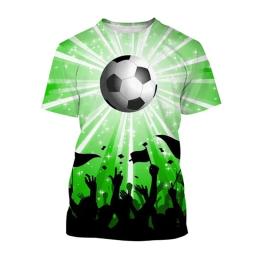 Camiseta gráfica de futebol masculino, extragrande, gola redonda, camiseta de manga curta, casual, estilo esportivo, tendência, moda, verão - Image 2