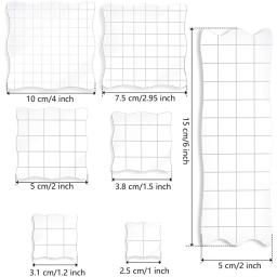 Ferramentas De Estampagem De Acrílico Blocos Conjunto Com Grade, Blocos De Selo Claro, Artesanato De Scrapbooking, Cartões De Agenda Livro, 7 Pcs - Image 5