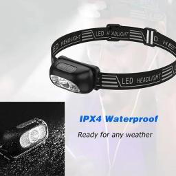 Portátil LED Sensor Farol, luz forte, USB recarregável, lanterna principal, ao ar livre, camping, pesca, lanterna de emergência - Image 4