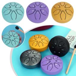 Mini mão Pan bateria tambores, etéreo pandeiro, chuva carrilhão, tambor ao ar livre, música, M N5K0, 6 Tom língua, 3" - Image 3