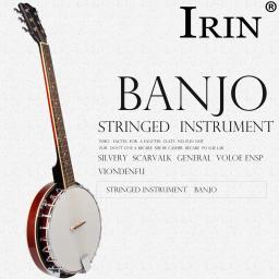 Importado Rose Fingerboard Banjo Guitar, Instrumento Musical Iniciante, Presente com Saco, Tuner Strap Parts, 6 Cordas - Image 6