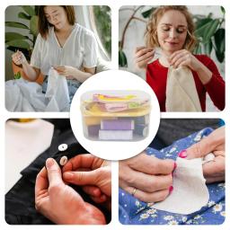 Kit completo de costura DIY para bordado e costura de mão acolchoada, inclui caixa multifuncional, acessórios e ferramentas - Image 6