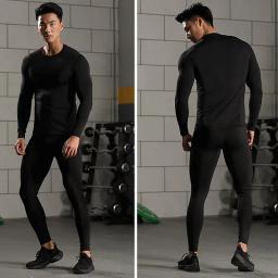 Conjunto de roupas esportivas, kit, de compressão, ideal para treino de mma, corrida, academia, treino fitness, 2 unidades - Image 6